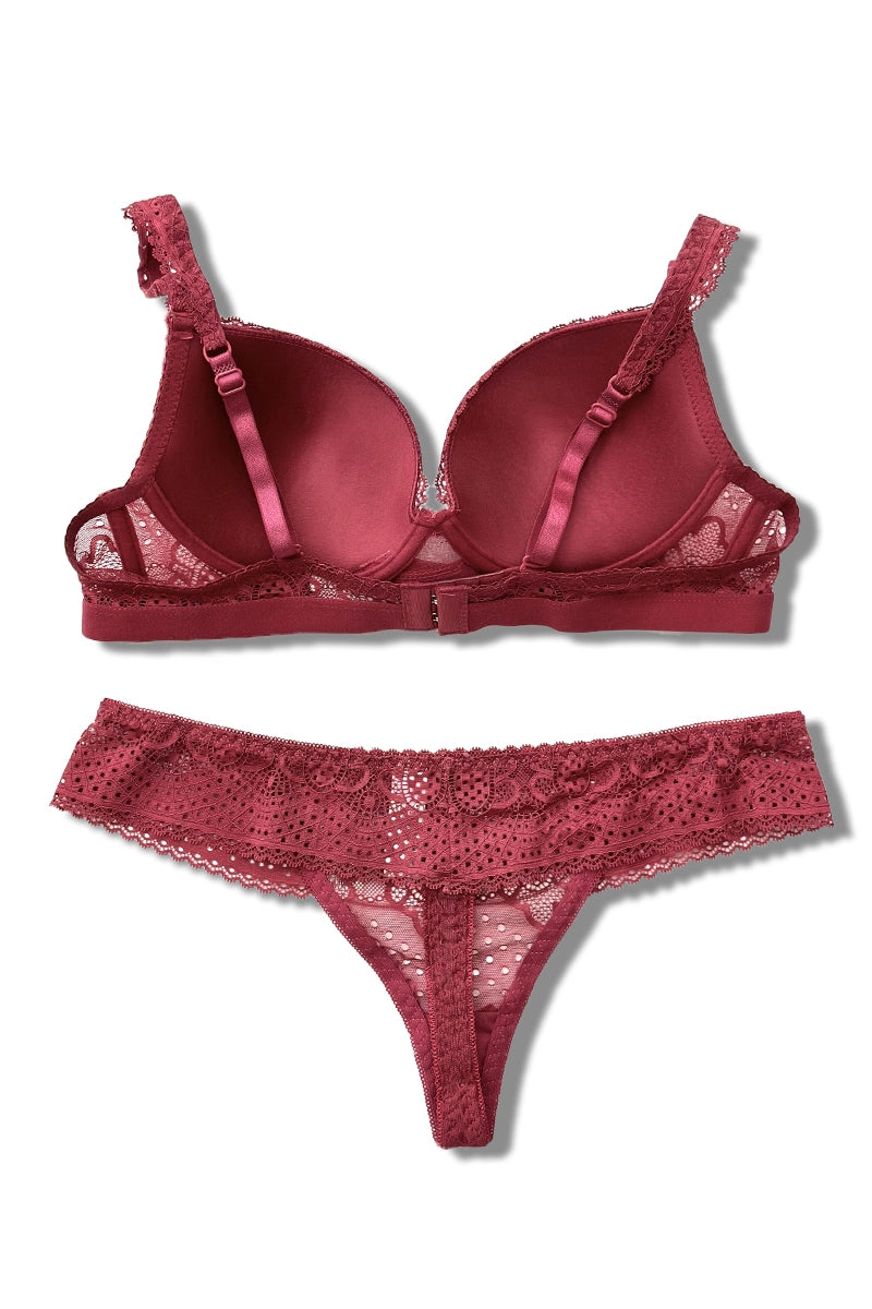 Ensemble soutien-gorge et string B/AZ17012 Rouge