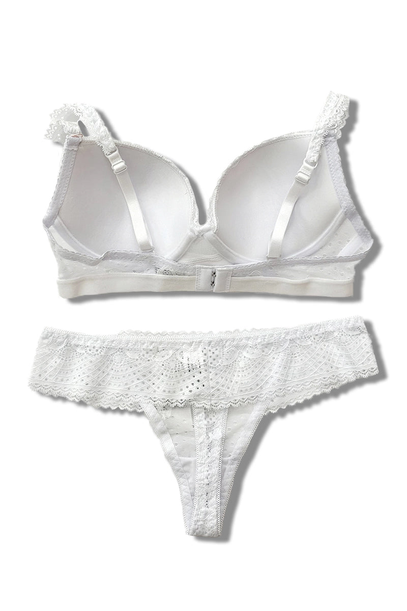 Ensemble soutien-gorge et string B/AZ17012 Blanc