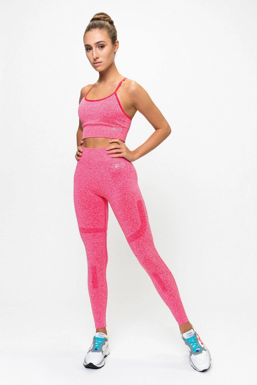 Ensemble complet de leggings de sport | Soutien-gorge Pink Vibe