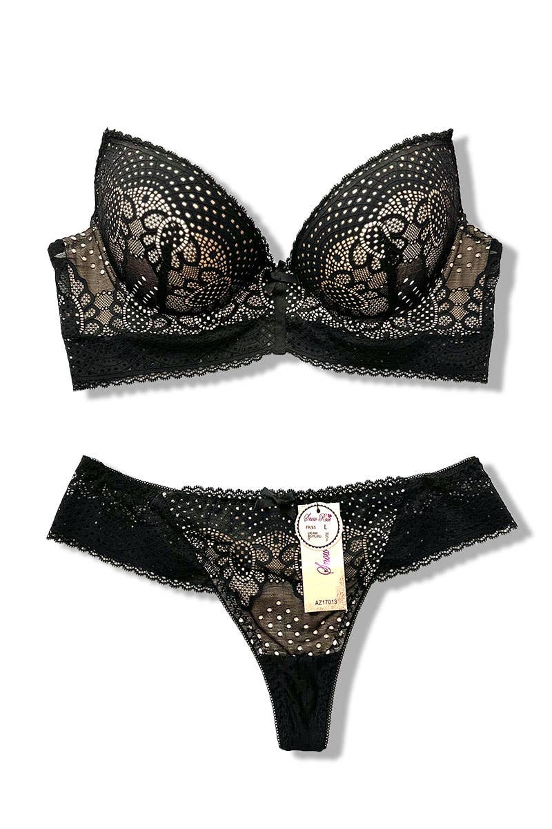 Ensemble bonnet avec soutien-gorge et string C/AZ17013