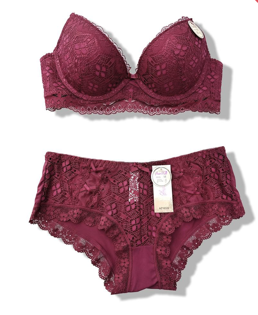 Ensemble bonnet avec soutien-gorge et culotte C/AZ16026C