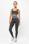 Ensemble complet de leggings de sport | Soutien-gorge promotionnel gris