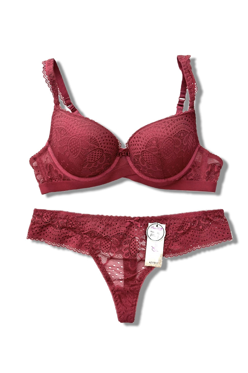 Ensemble soutien-gorge et string B/AZ17012 Rouge