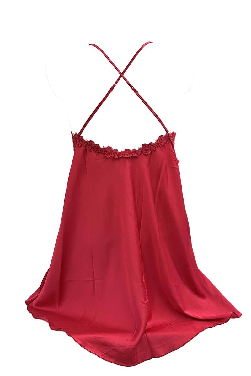 Belle Com'Elle - Pyjamajurk met dunne bandjes en bijpassende badjas / N36501