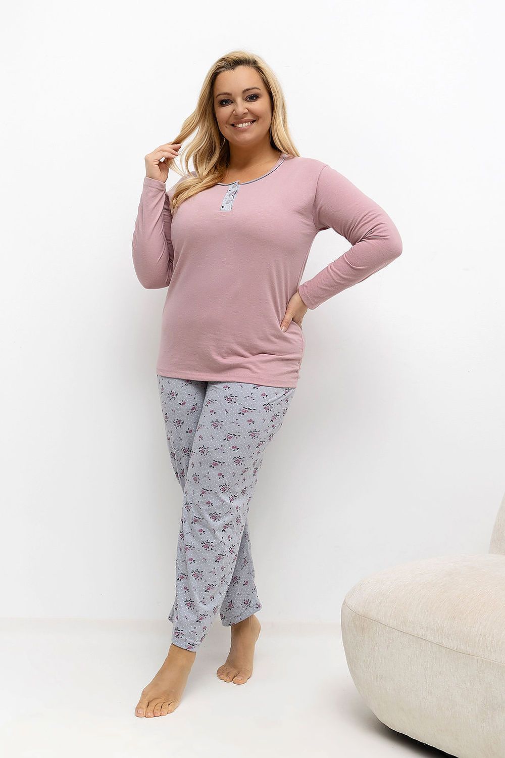 Plus Size Pyjama model 221195 Forever Pink – foto 4